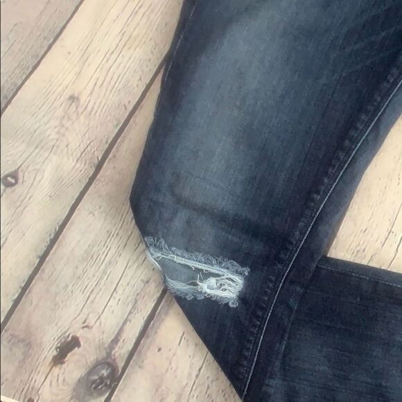 👖 Hudson Dark Wash Skinny Jeans - Size 28 - Distressed Very Soft & Stretchy - Picture 4 of 7